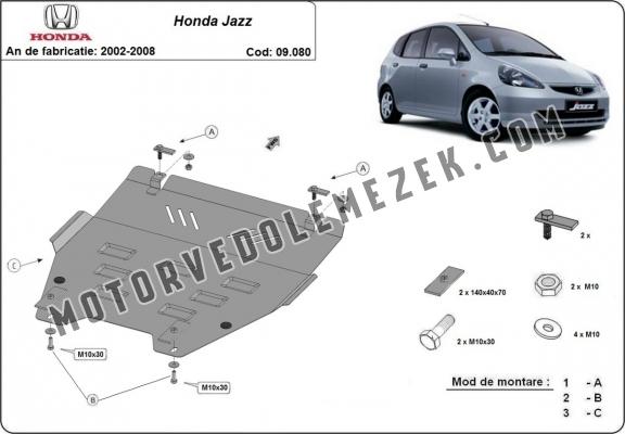 Acél motor, hütő védőlemez Honda Jazz