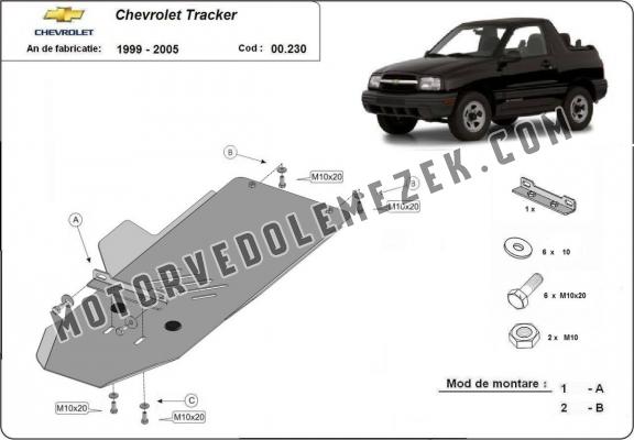 Acél kapcsolószekrény védőlemez Chevrolet Tracker