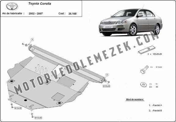 Motor, karter- védő acéllemez Toyota Corolla