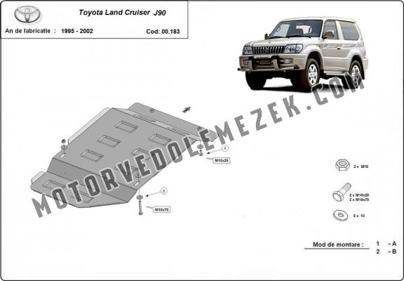 Acél kapcsolószekrény védőlemez Toyota Land Cruiser J90