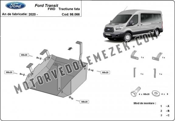 Acél AdBlue tartályvédő lemez Ford Transit ( 4X2, 4X4 )