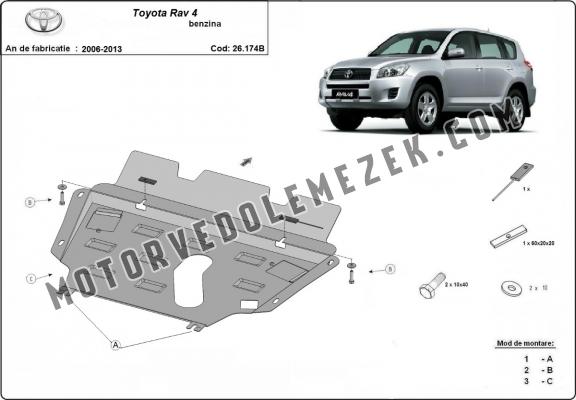 Acél motor, sebbeségváltó, hütő, első lökhárító védőlemez Toyota RAV 4