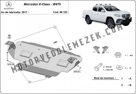 Acél hütő védőlemez Mercedes X-Class W470