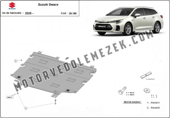 Acél motor, kapcsolószekrény védőlemez Suzuki Swace
