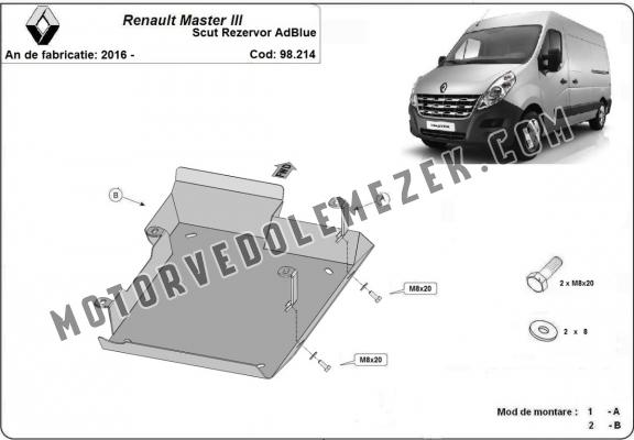 Acél AdBlue tartályvédő lemez  Renault Master 3