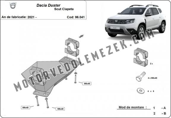 Acél EGR védő Dacia Duster