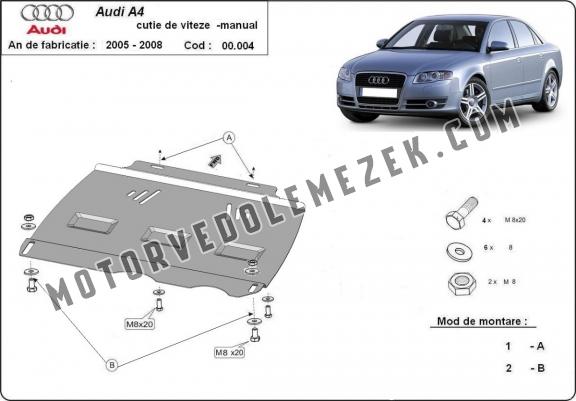 Acél kapcsolószekrény védőlemez Audi A4 B7 All Road