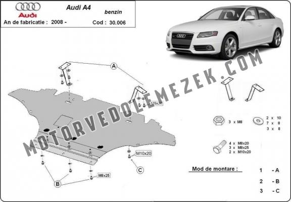 Acél motor, hütő védőlemez Audi A4 B8 All Road