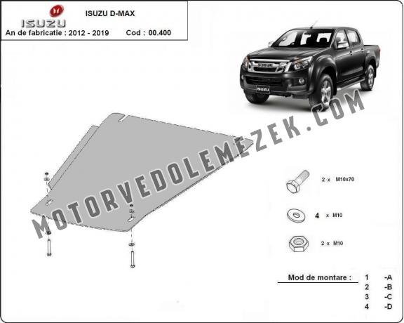 Acél kapcsolószekrény védőlemez Isuzu D-Max