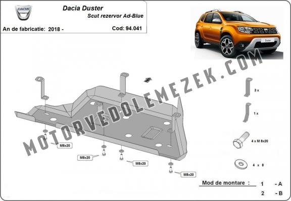 Acél AdBlue tartályvédő lemez Dacia Duster