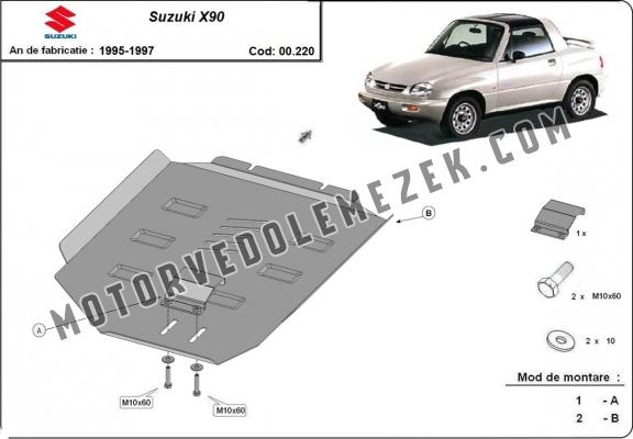 Acél kapcsolószekrény védőlemez Suzuki X90