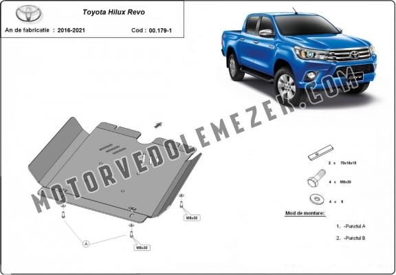 Acél kapcsolószekrény védőlemez Toyota Hilux Revo