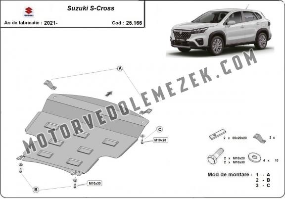 Acél motor, kapcsolószekrény védőlemez Suzuki S-Cross