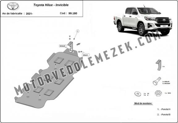 Acél üzemanzagtartály védőlemez Toyota Hilux Invincible