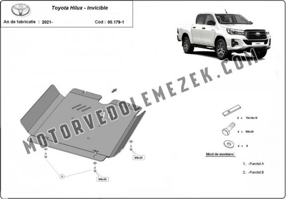 Acél kapcsolószekrény védőlemez Toyota Hilux Invincible