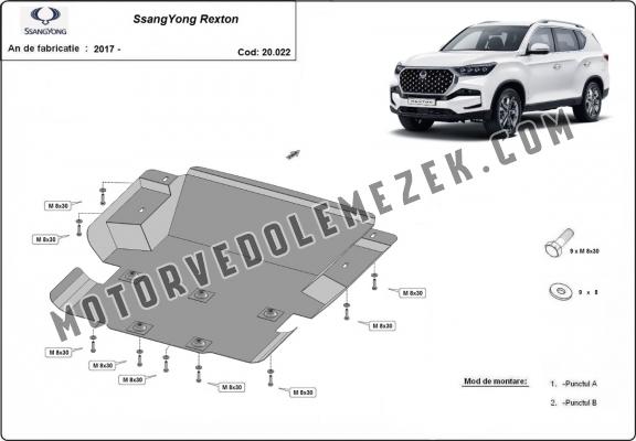 Acél motor, hütő védőlemez SsangYong Rexton