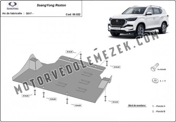Acél kapcsolószekrény védőlemez SsangYong Rexton 