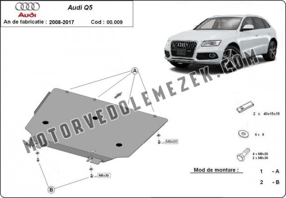 Acél kapcsolószekrény védőlemez Audi Q5