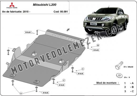 Acél osztómű védőlemez Mitsubishi L200