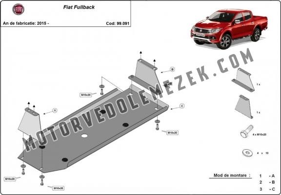 Acél üzemanzagtartály védőlemez Fiat Fullback