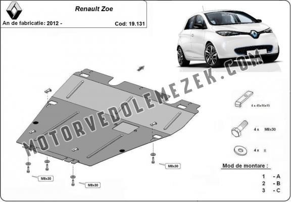 Motor, karter- védő acéllemez Renault Zoe