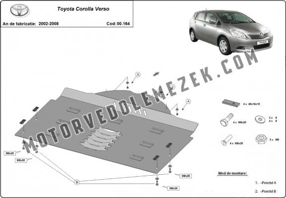 Steel catalytic converter plate/cat lock for  Toyota Corolla Verso
