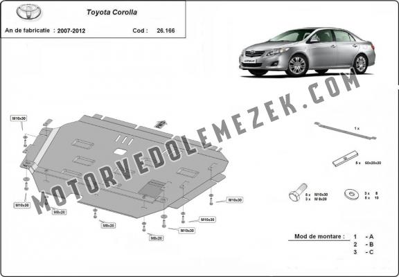 Motor, karter- védő acéllemez Toyota Corolla