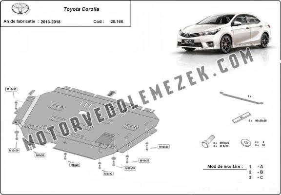 Motor, karter- védő acéllemez Toyota Corolla