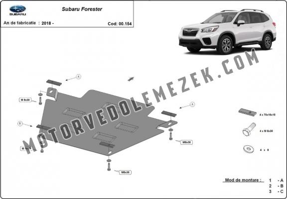 Acél kapcsolószekrény védőlemez Subaru Forester