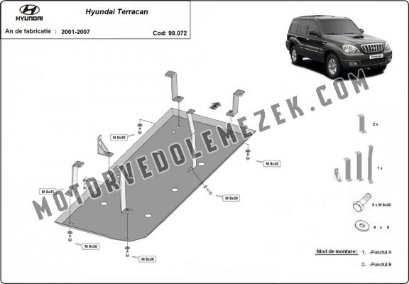 Acél üzemanzagtartály védőlemez Hyundai Terracan