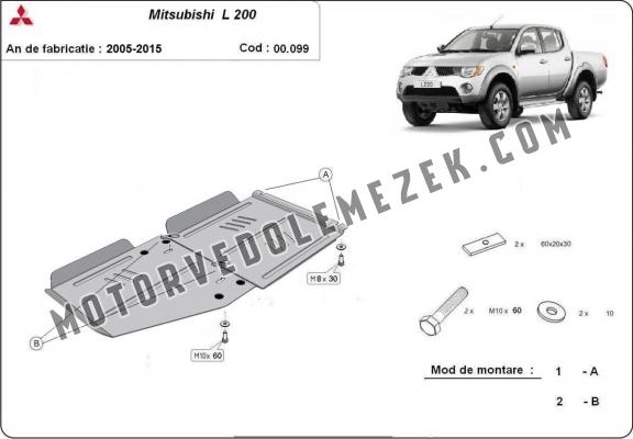 Acél osztómű védőlemez Mitsubishi L 200