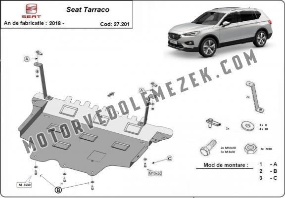 Acél motor, sebbeségváltó, hütő, első lökhárító védőlemez Seat Tarraco