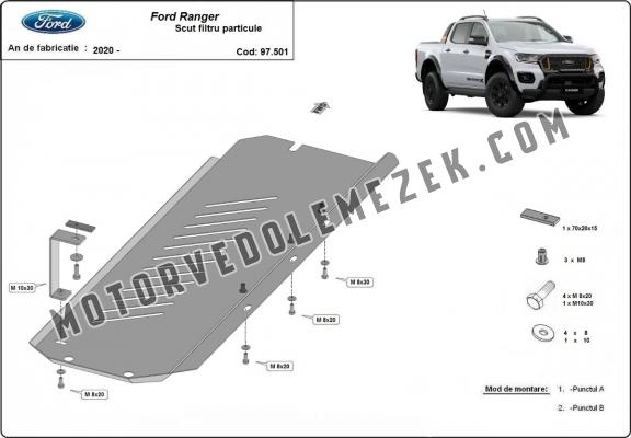 Acél részecskeszürő védőlemez Ford Ranger