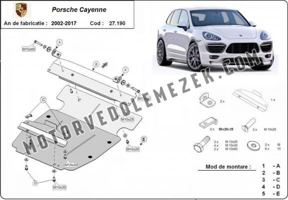 Motor, karter- védő acéllemez Porsche Cayenne
