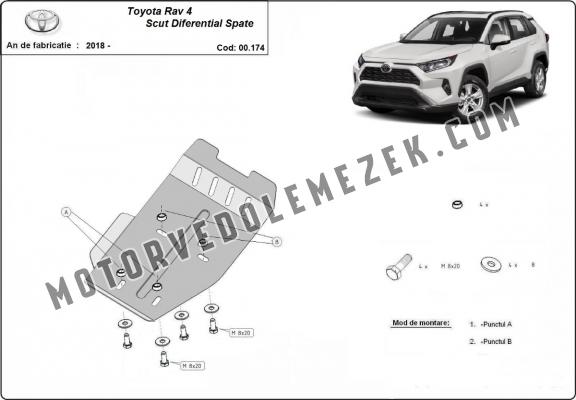 Acél hátsó differenciálmű védőlemez - RWD Toyota RAV 4