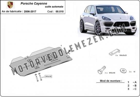 Acél kapcsolószekrény védőlemez Porsche Cayenne