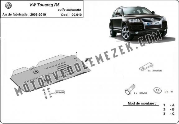 Acél kapcsolószekrény védőlemez Volkswagen Touareg R5 Automatic