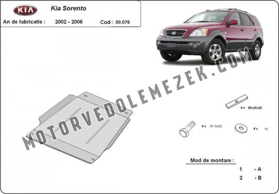 Acél kapcsolószekrény védőlemez Kia Sorento