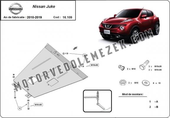Acél motor, kapcsolószekrény, hütő védőlemez Nissan Juke