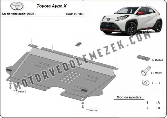 Acél motor, kapcsolószekrény védőlemez Toyota Aygo X