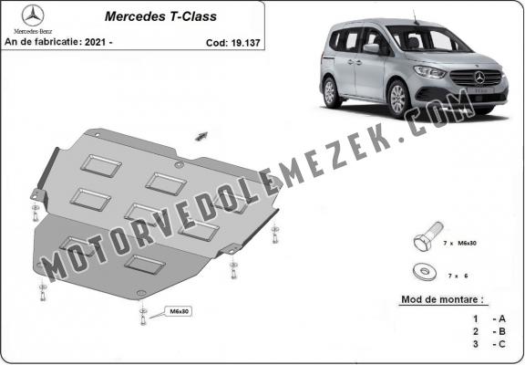 Acél motor, kapcsolószekrény védőlemez  Mercedes T-Classe