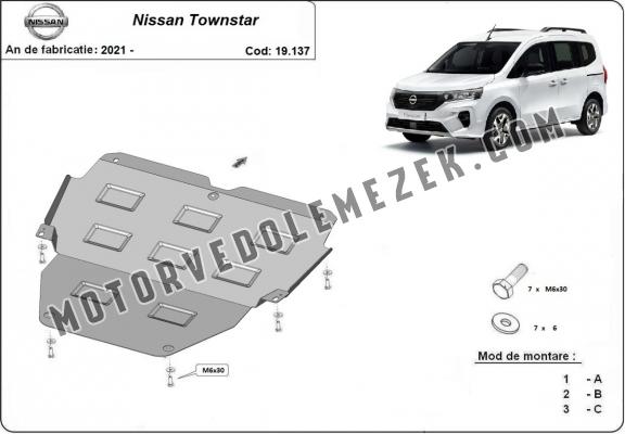 Acél motor, kapcsolószekrény védőlemez Nissan Townstar
