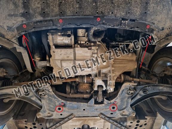 Acél motor, kapcsolószekrény, hütő védőlemez Ford Fiesta