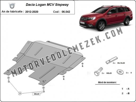 Acél motor, kapcsolószekrény védőlemez Dacia Logan MCV Stepway