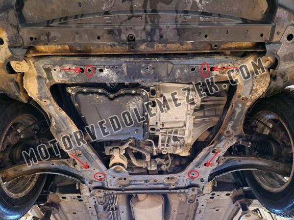 Acél motor, sebbeségváltó, hütő, első lökhárító védőlemez Nissan X-Trail T31 - Vers. 2.0