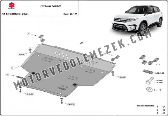 Acél motor, kapcsolószekrény védőlemez Suzuki Vitara