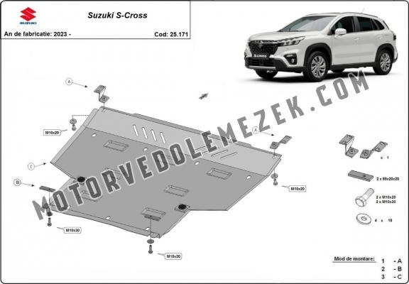 Acél motor, kapcsolószekrény védőlemez Suzuki S-Cross