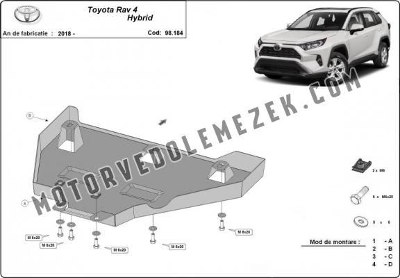 Acél differenciálmű védőlemez Toyota RAV 4 Hybrid