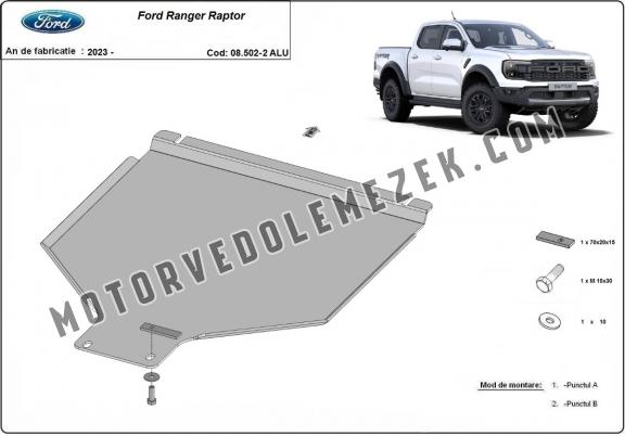 Acél kapcsolószekrény védőlemez Ford Ranger Raptor