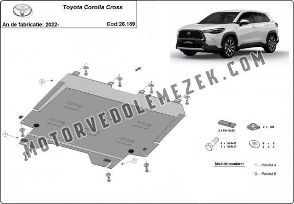 Acél motor, kapcsolószekrény, hütő védőlemez Toyota Corolla Cross